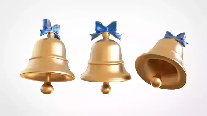 Christmas Bells Realistic Holiday Decoration Asset 003