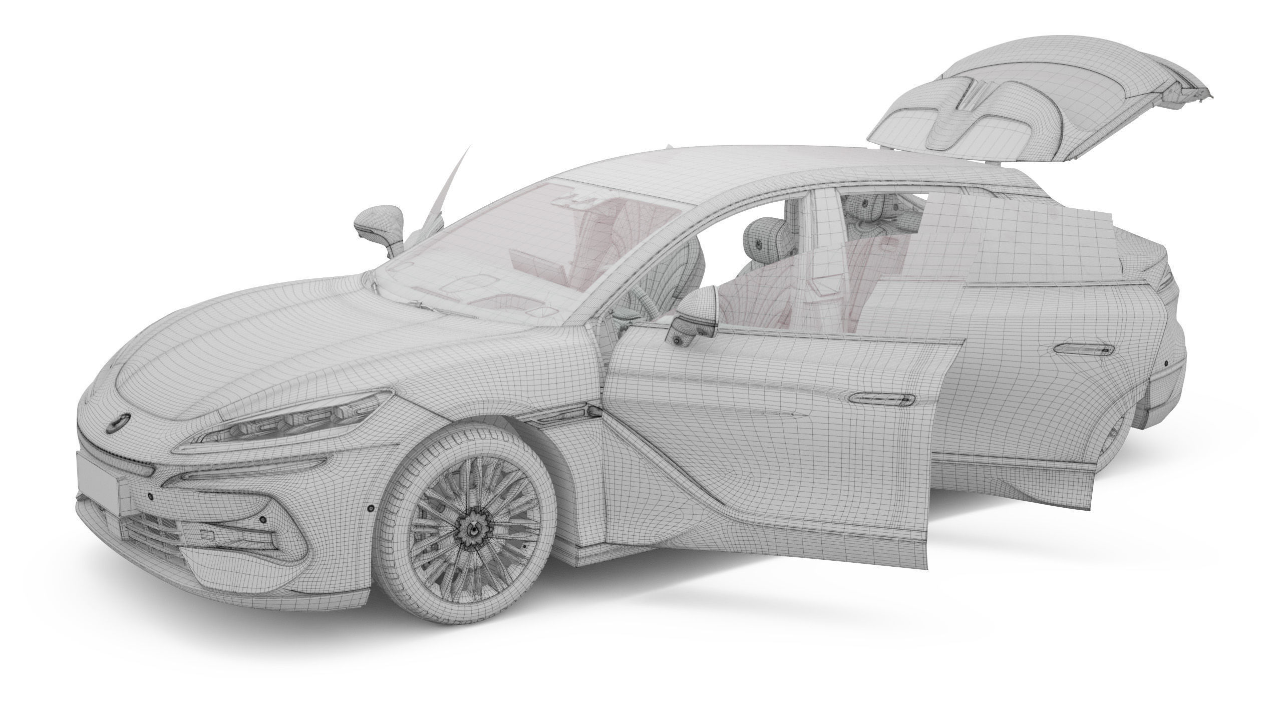 2025 BYD Denza Z9 GT With Interior 3D model_23