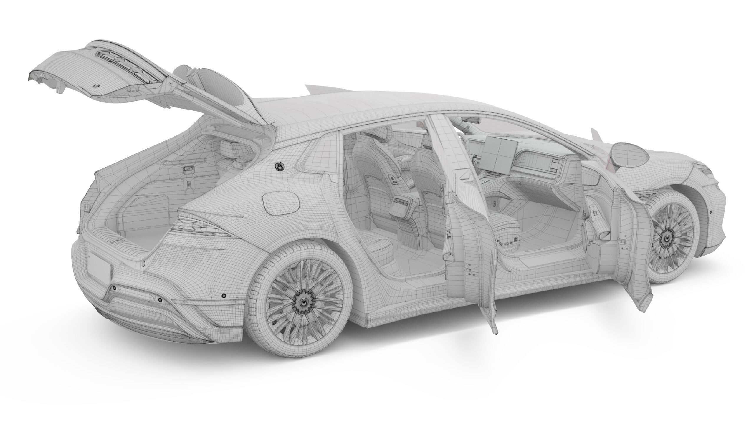 2025 BYD Denza Z9 GT With Interior 3D model_24