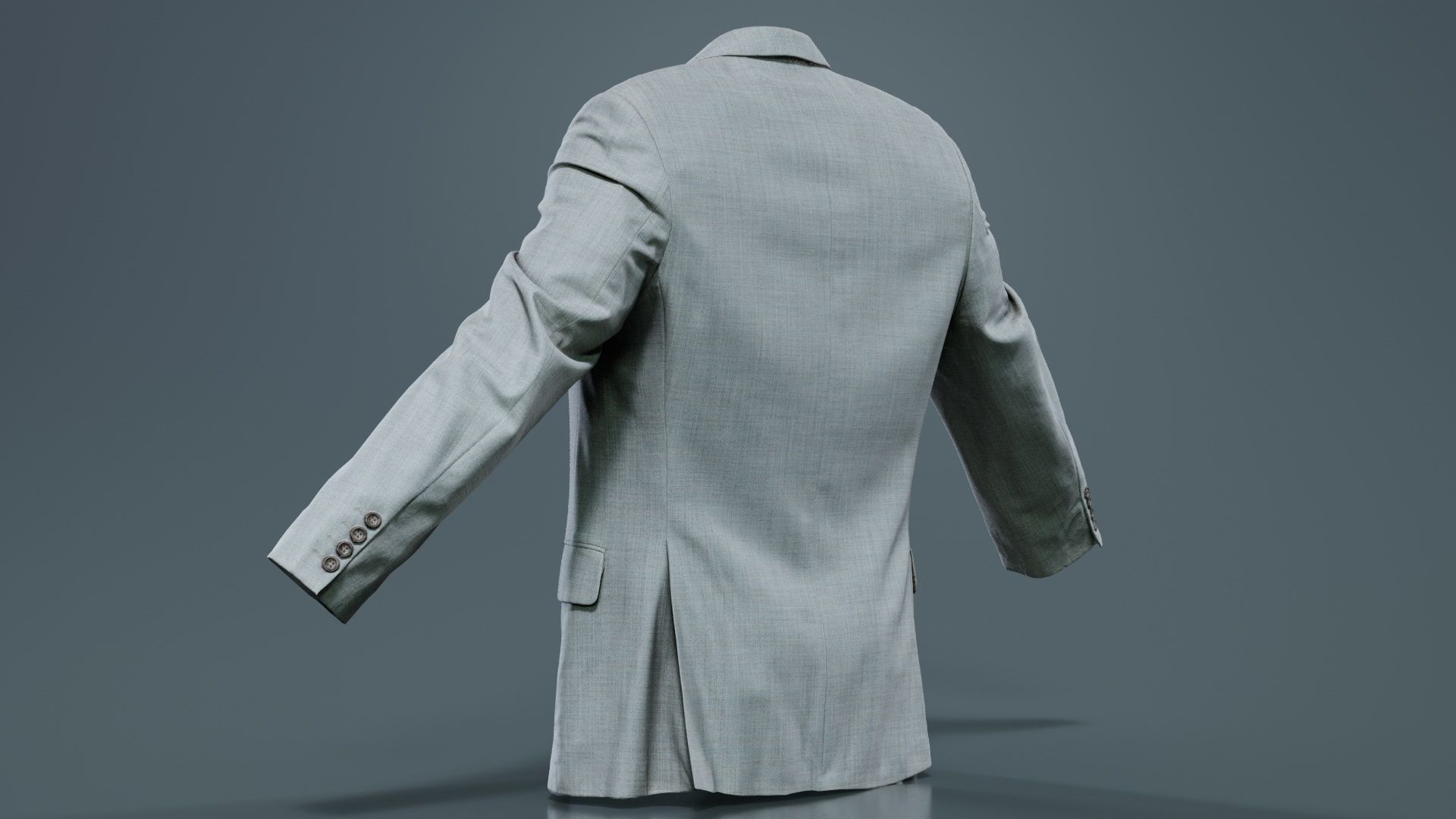 Suit B Vest Open Low-poly 3D model_8