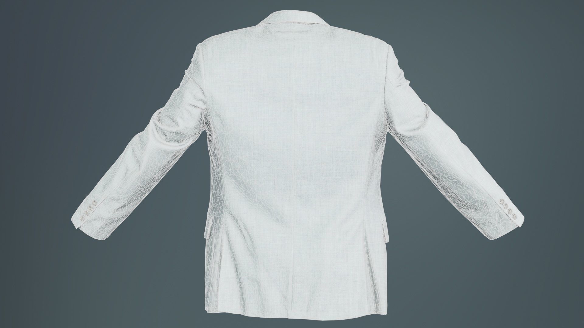 Suit B Vest Open Low-poly 3D model_10