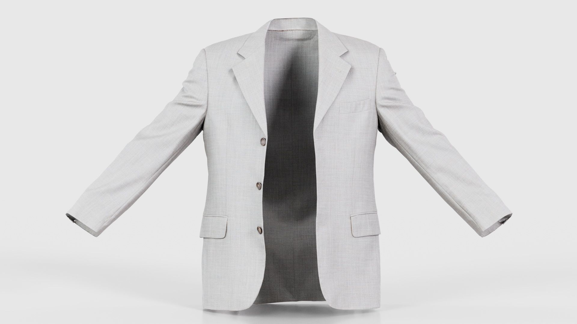 Suit B Vest Open Low-poly 3D model_15