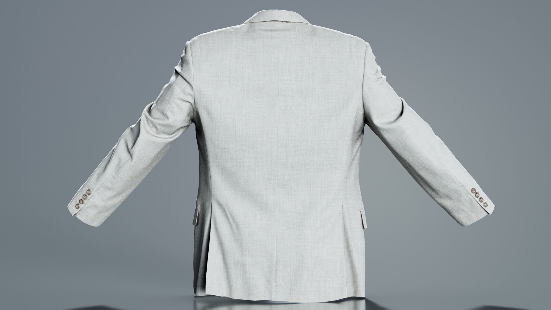 Suit B Vest Open Low-poly 3D model_1