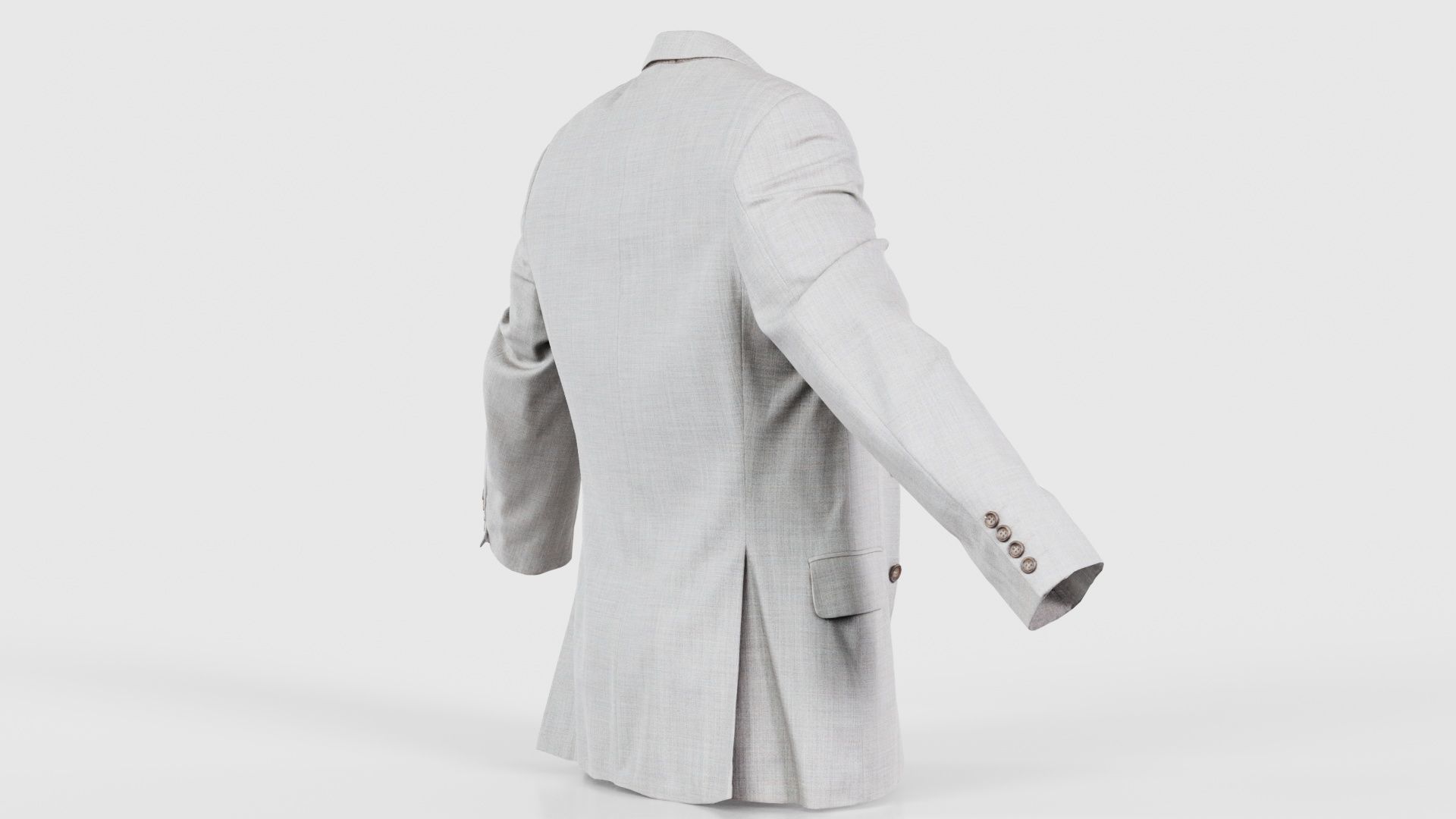 Suit B Vest Open Low-poly 3D model_19