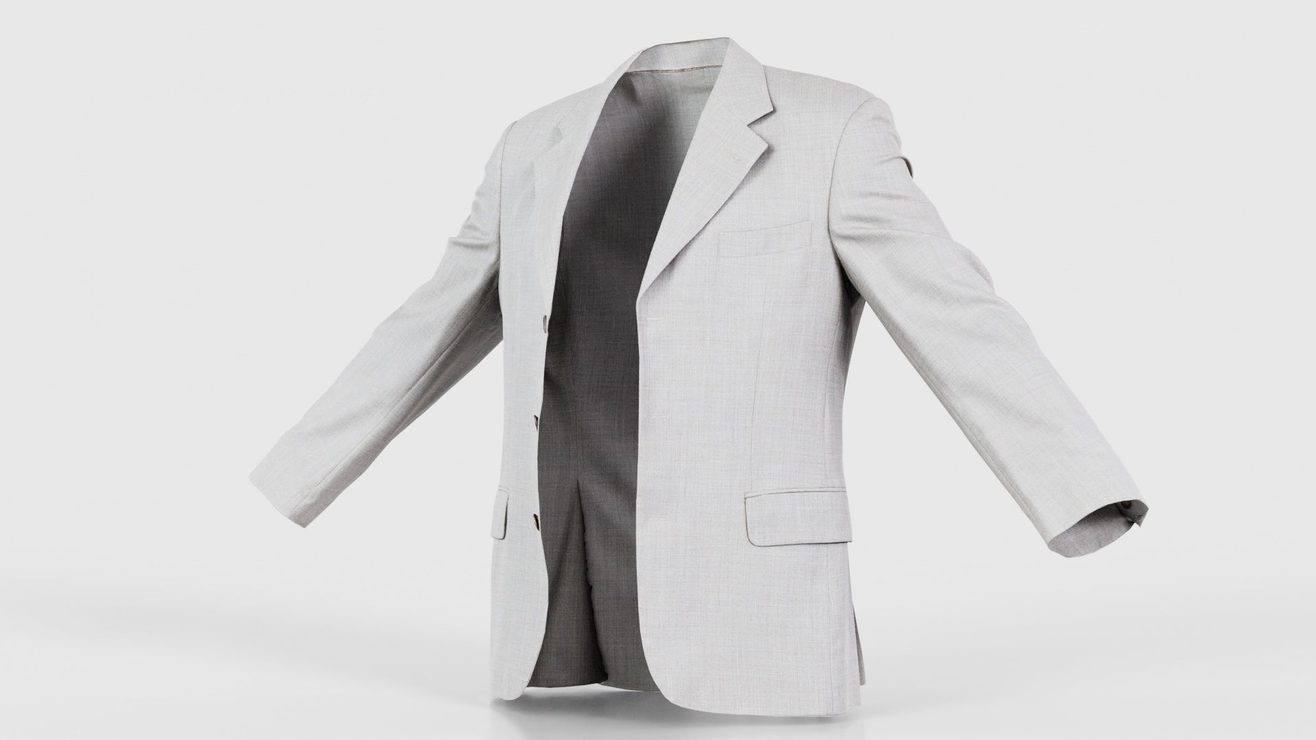 Suit B Vest Open Low-poly 3D model_26