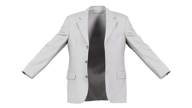 Suit B Vest Open Low-poly 3D model