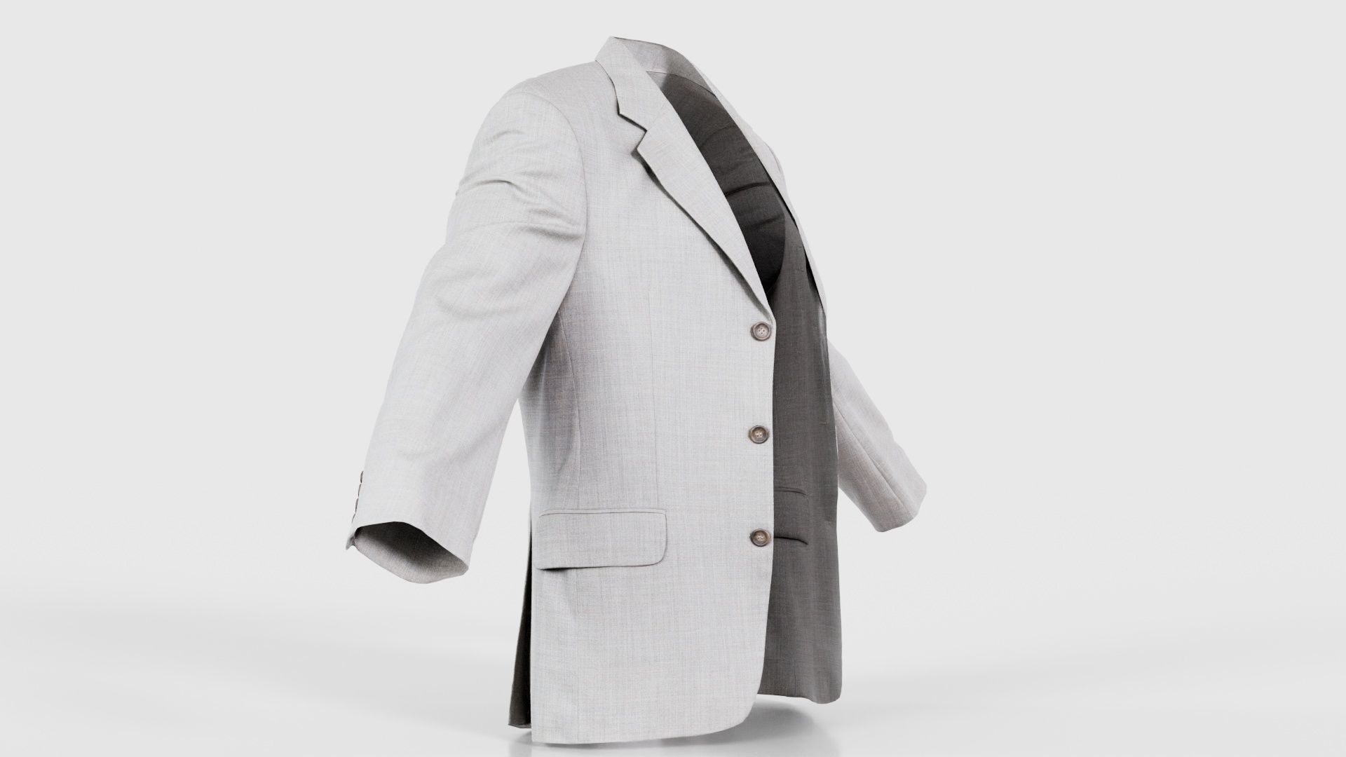 Suit B Vest Open Low-poly 3D model_17