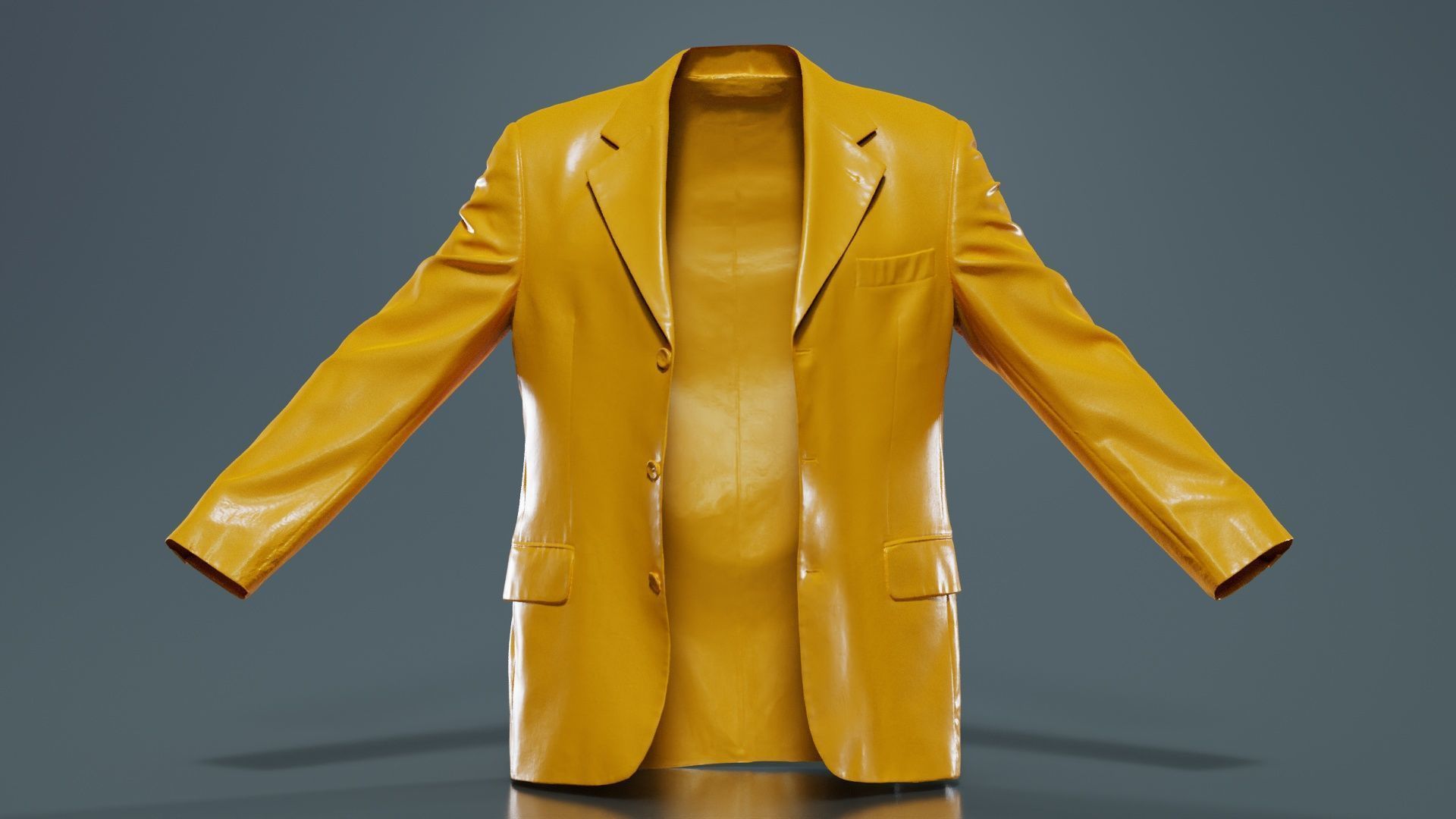 Suit B Vest Open Low-poly 3D model_12