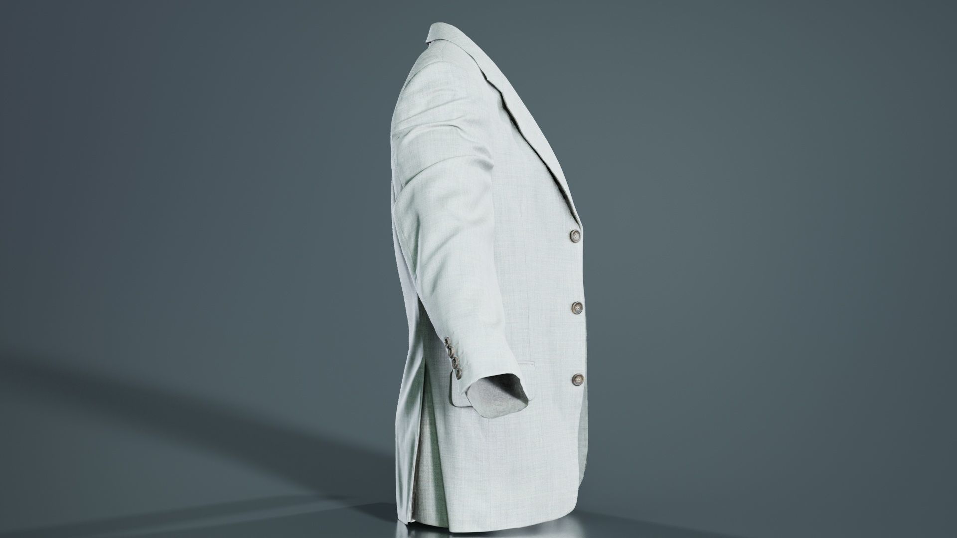 Suit B Vest Open Low-poly 3D model_3