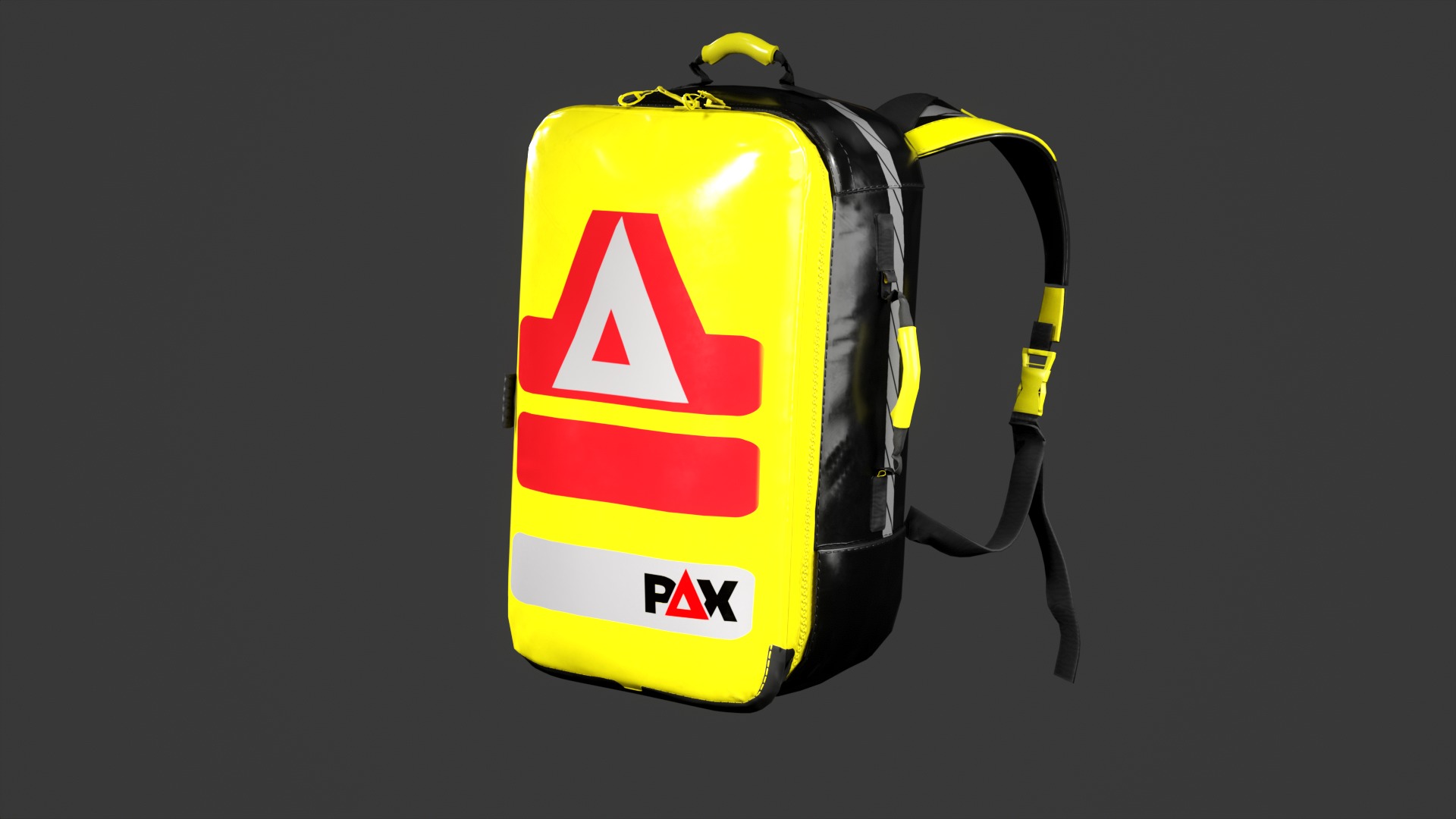 PAX SEG Rucksack Klein Compact Emergency Backpack Low-poly 3D model_6