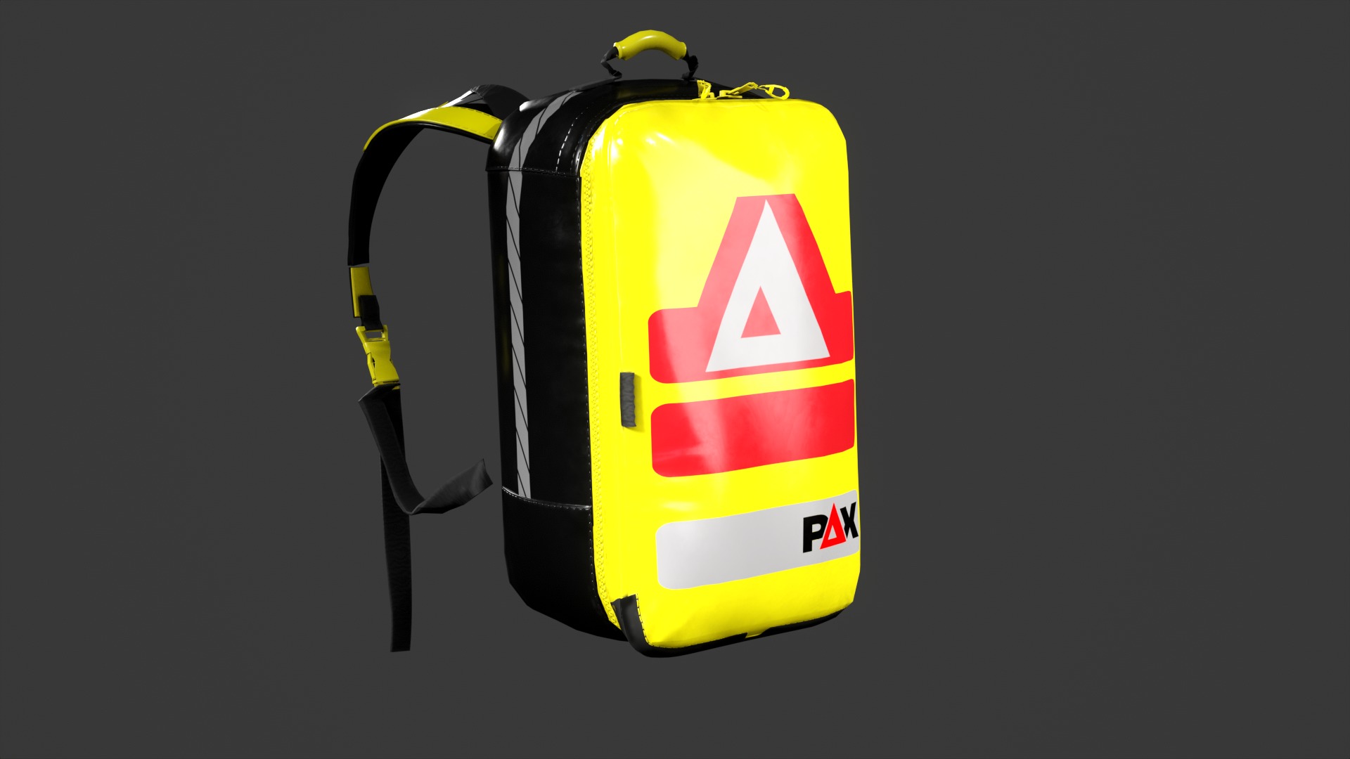 PAX SEG Rucksack Klein Compact Emergency Backpack Low-poly 3D model_7