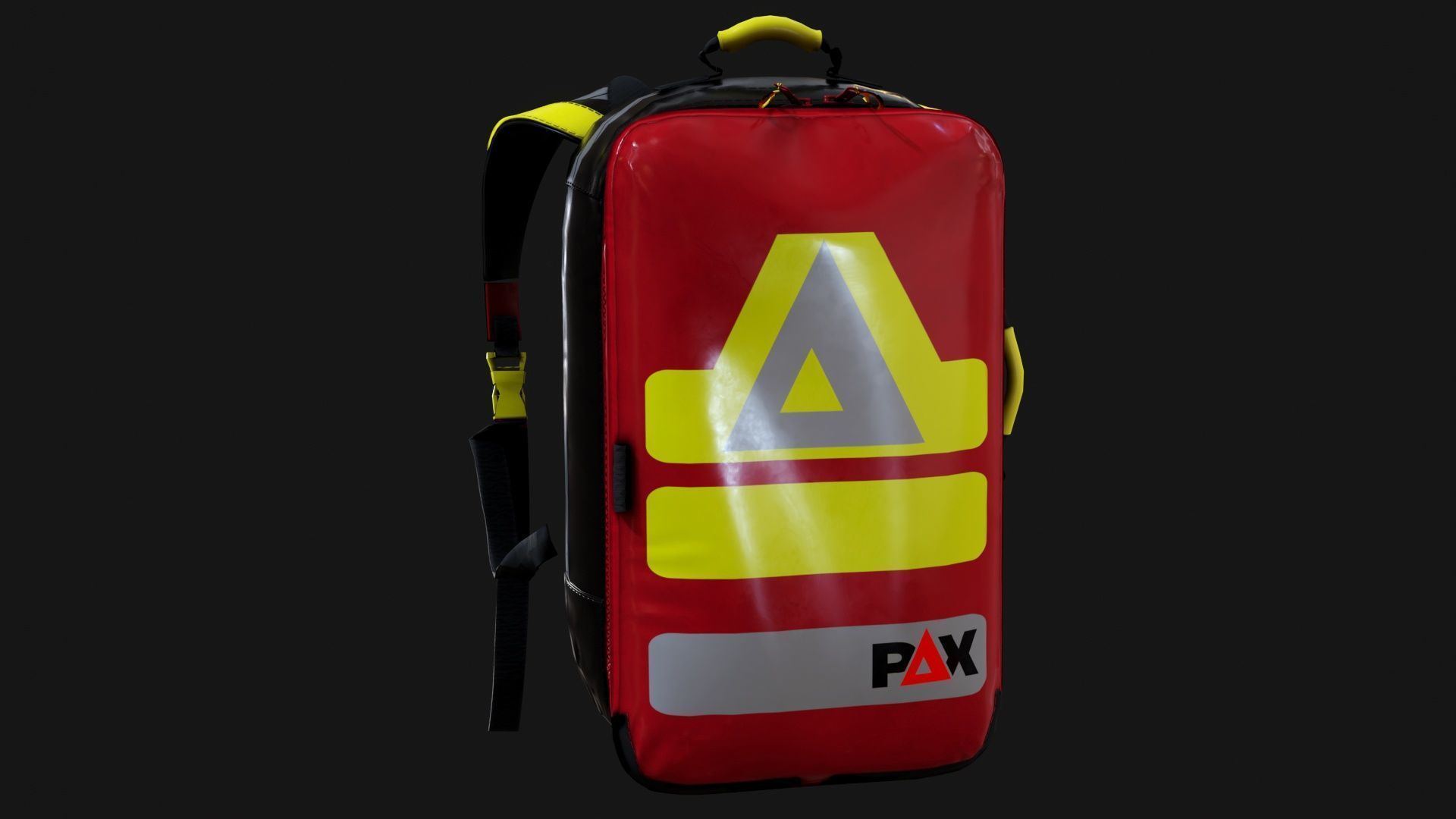 PAX SEG Rucksack Klein Compact Emergency Backpack Low-poly 3D model_4