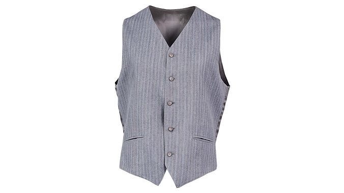 Suit E Gilet Low-poly 3D model