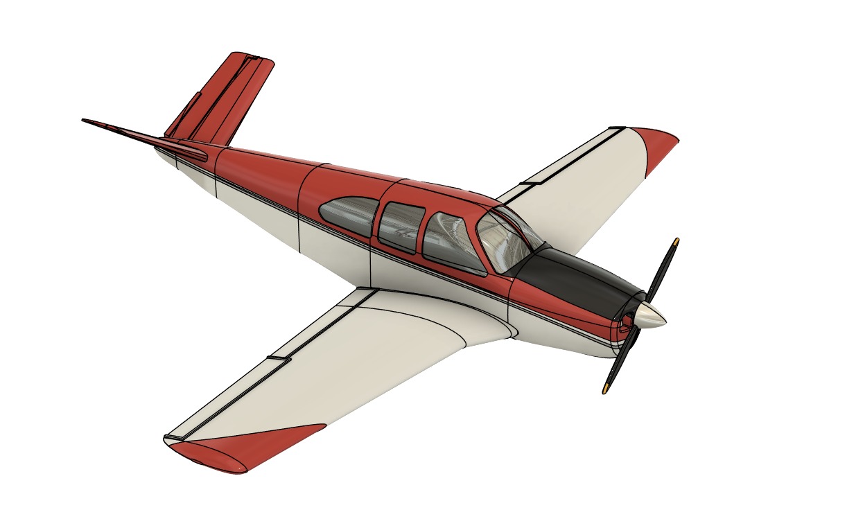 Beechcraft BONANZA scale model - 3D printing files 3D print model_2