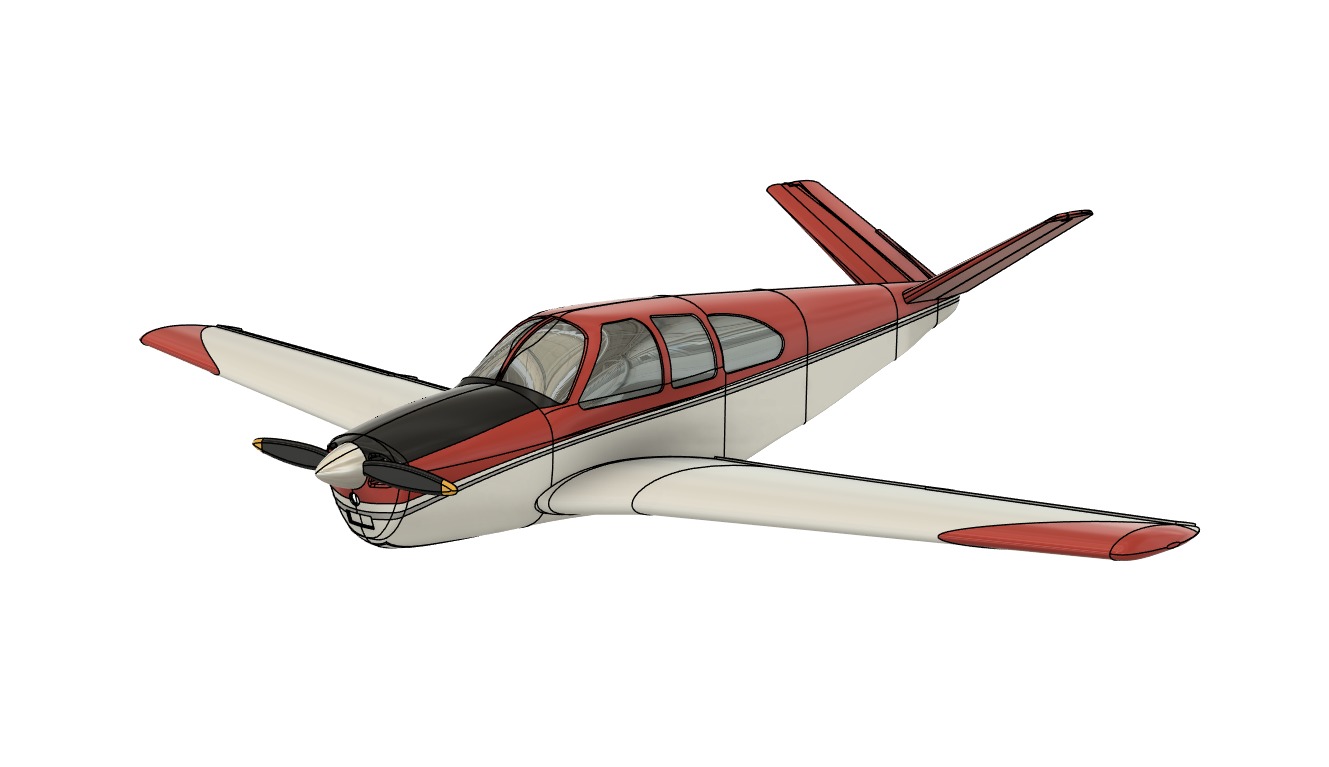 Beechcraft BONANZA scale model - 3D printing files 3D print model_1