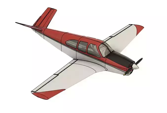 Beechcraft BONANZA scale model - 3D printing files  3D print model