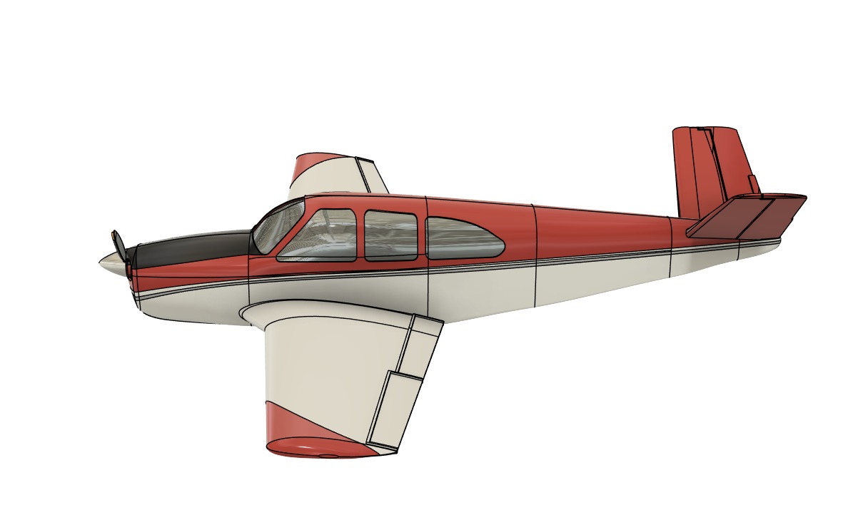 Beechcraft BONANZA scale model - 3D printing files 3D print model_9