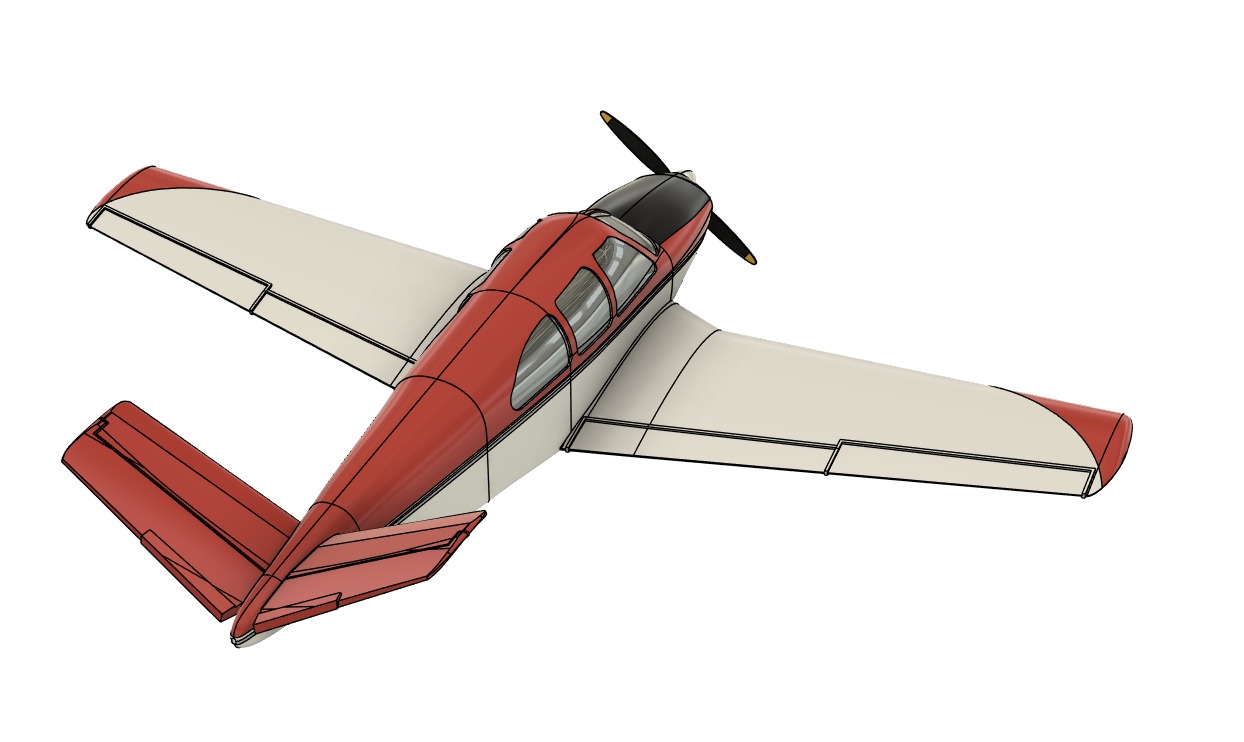 Beechcraft BONANZA scale model - 3D printing files 3D print model_3