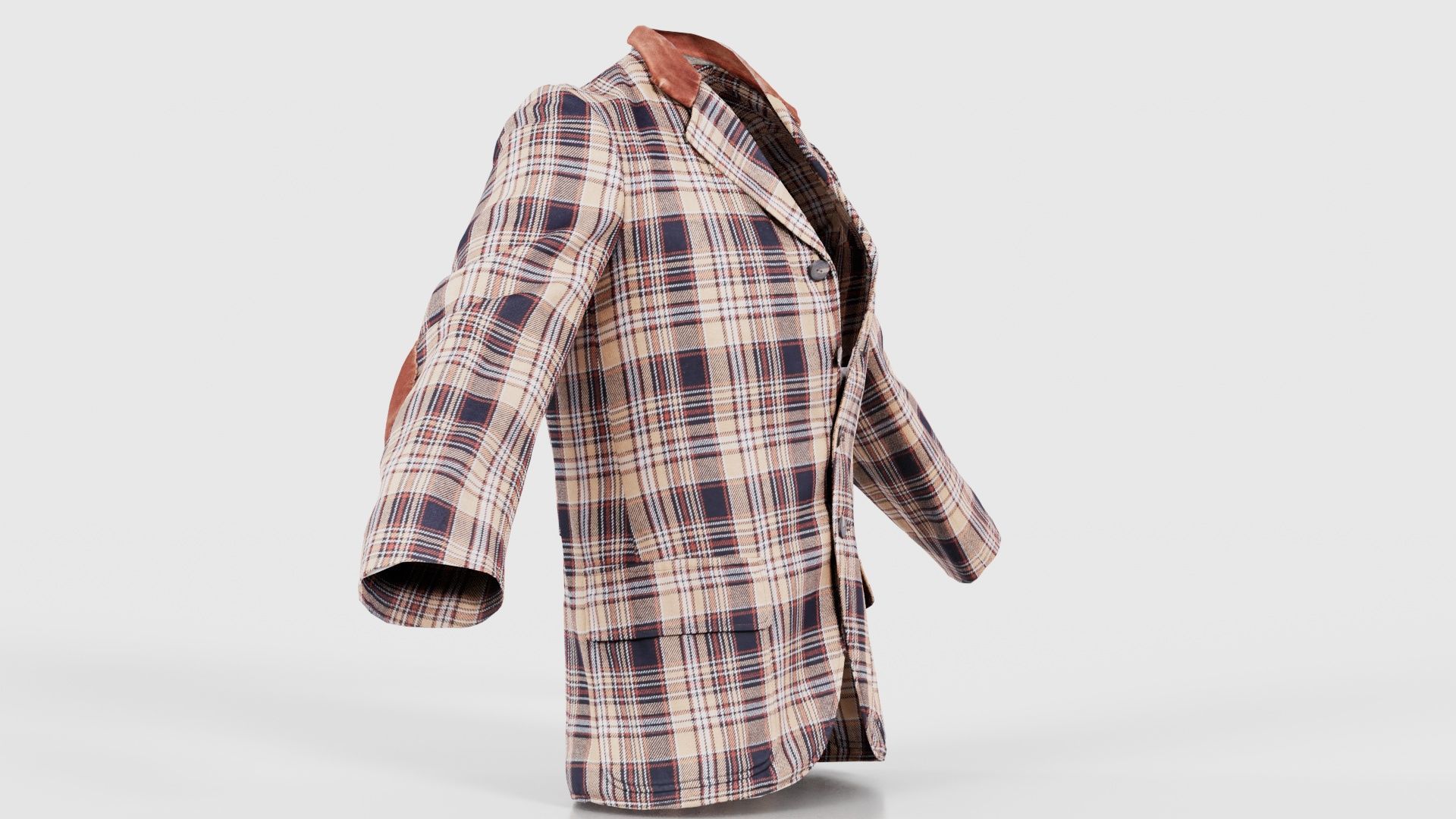 Suit G Vest Low-poly 3D model_17