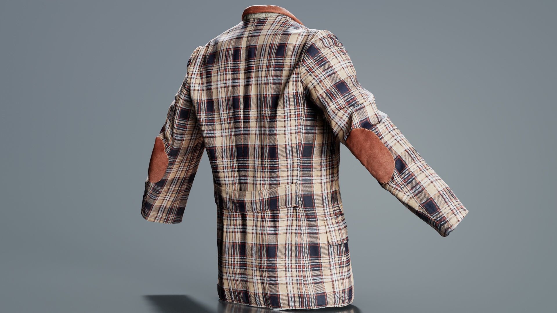 Suit G Vest Low-poly 3D model_5