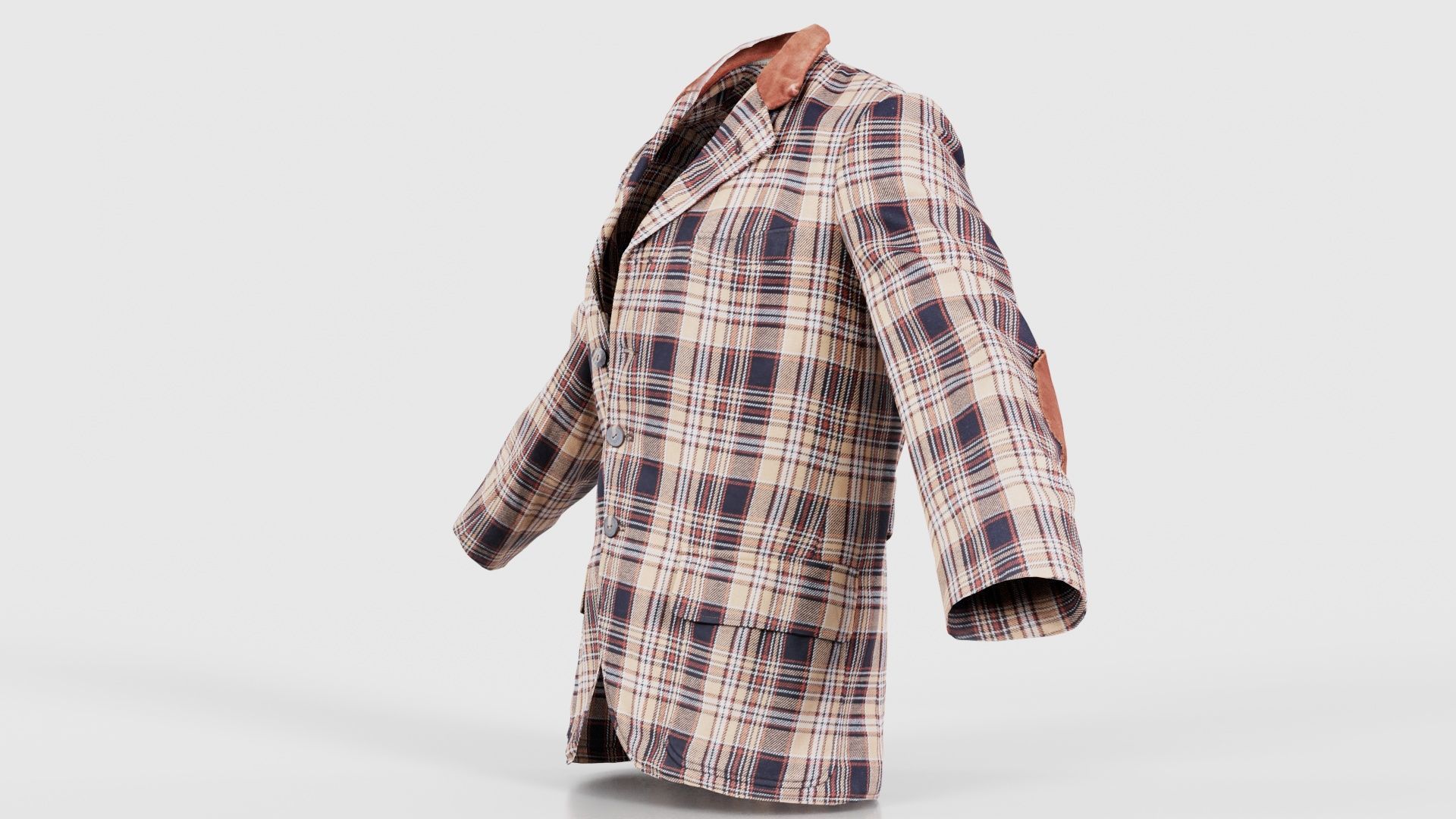 Suit G Vest Low-poly 3D model_25