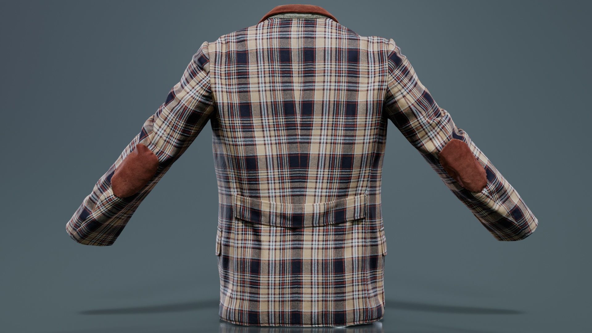 Suit G Vest Low-poly 3D model_4