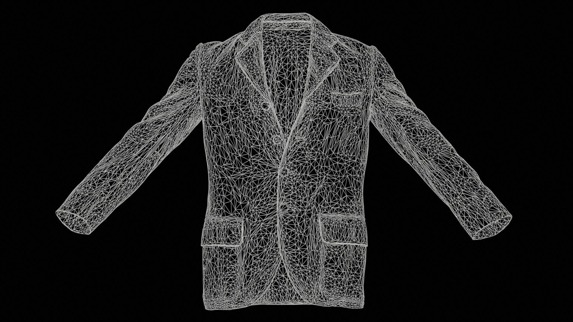 Suit G Vest Low-poly 3D model_11