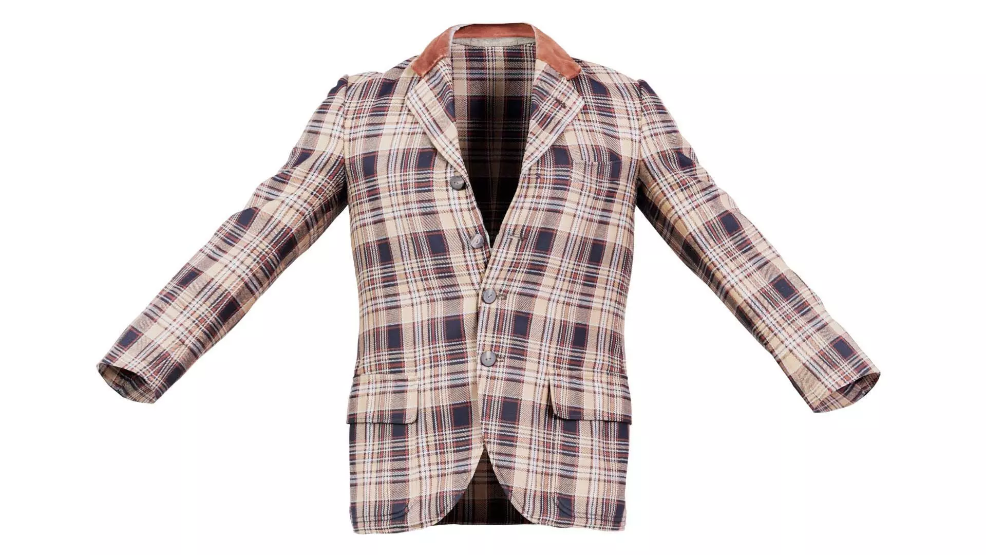 Suit G Vest Low-poly 3D model_0