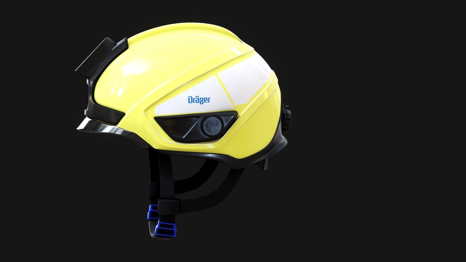 Firefighting Helmet of Drager HPS SafeGuard emergency Low-poly 3D model_8
