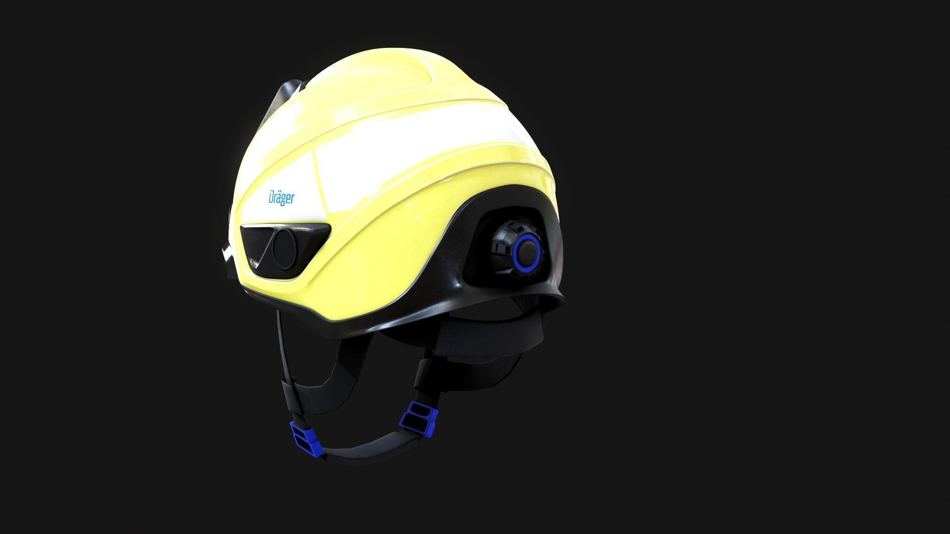 Firefighting Helmet of Drager HPS SafeGuard emergency Low-poly 3D model_7