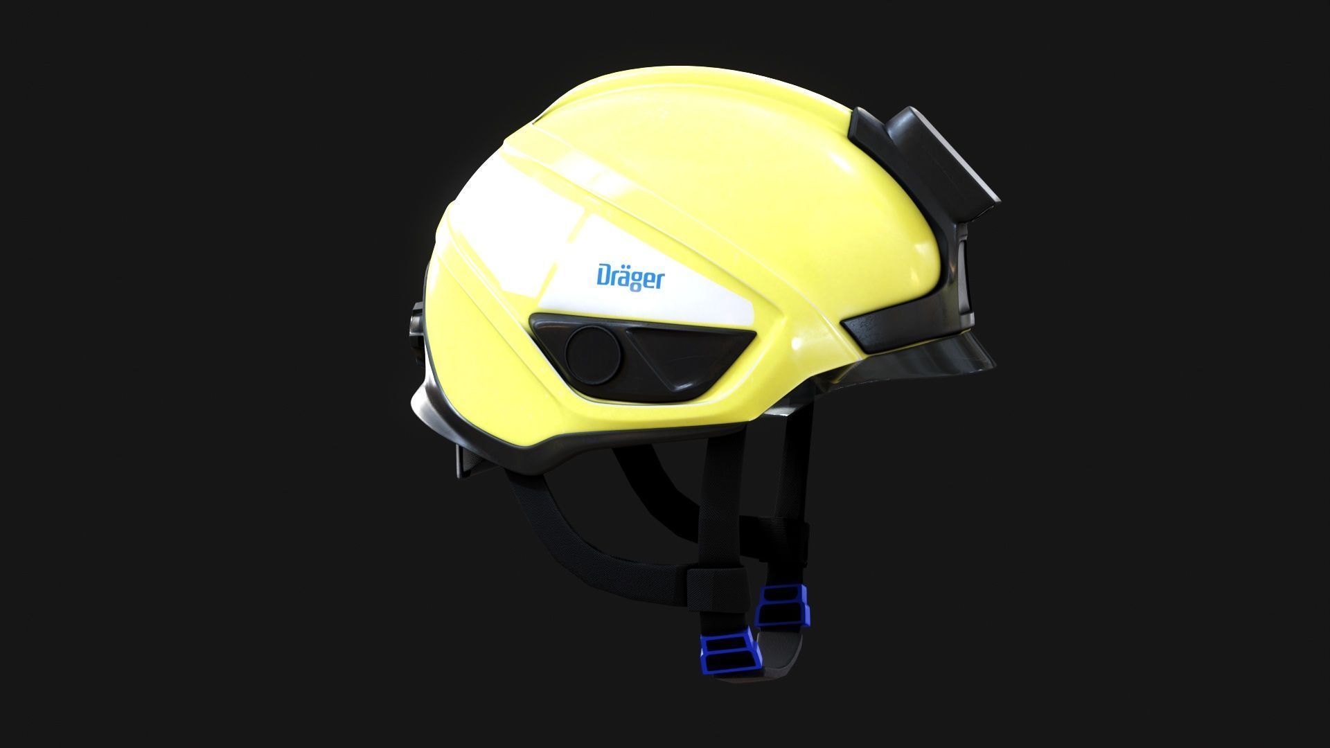 Firefighting Helmet of Drager HPS SafeGuard emergency Low-poly 3D model_4