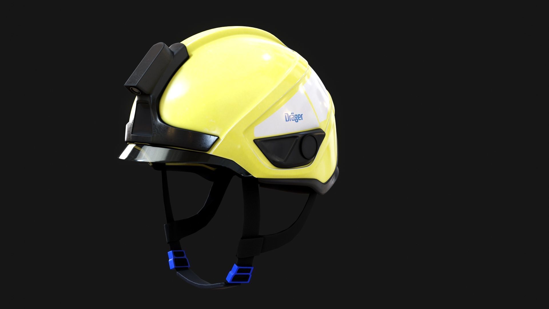 Firefighting Helmet of Drager HPS SafeGuard emergency Low-poly 3D model_9