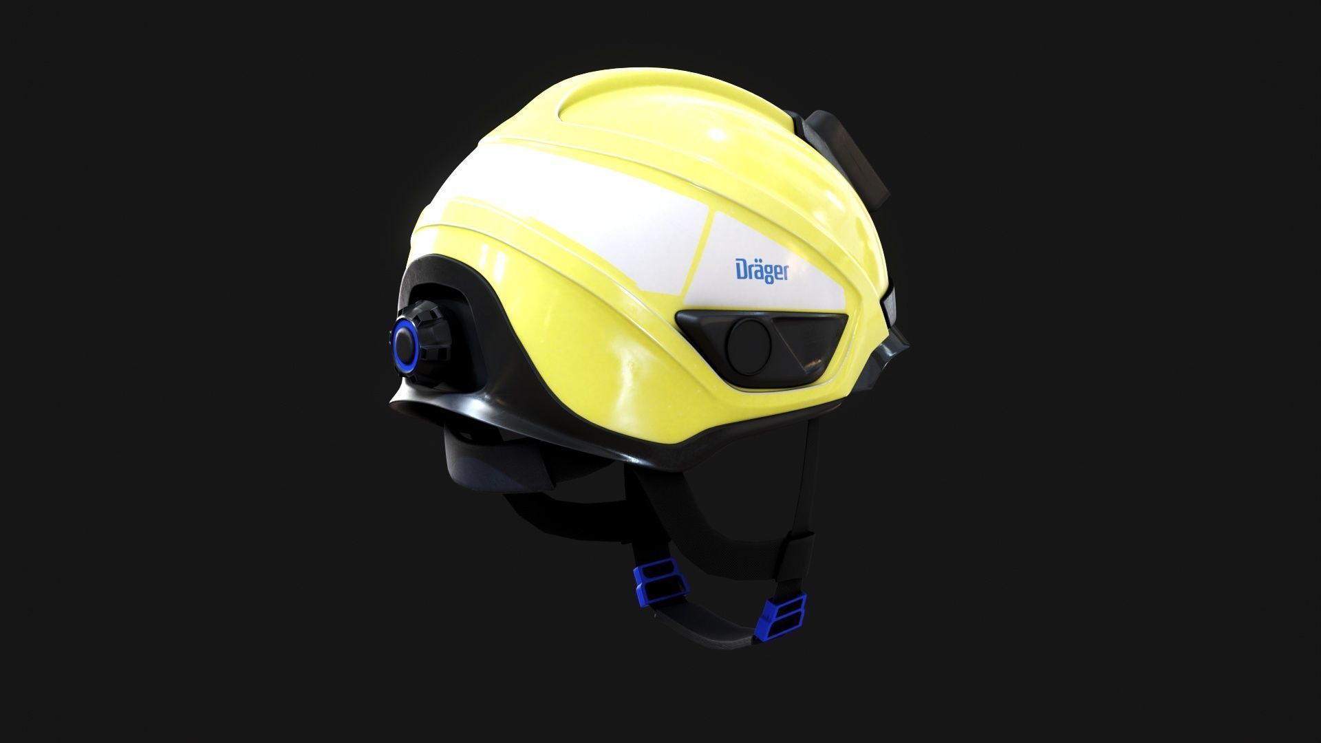 Firefighting Helmet of Drager HPS SafeGuard emergency Low-poly 3D model_5