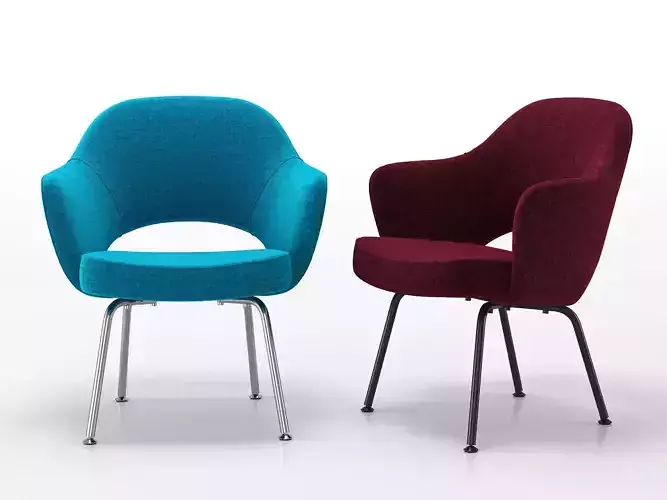 Saarinen Executive Armchair with Tubular Legs 3D model