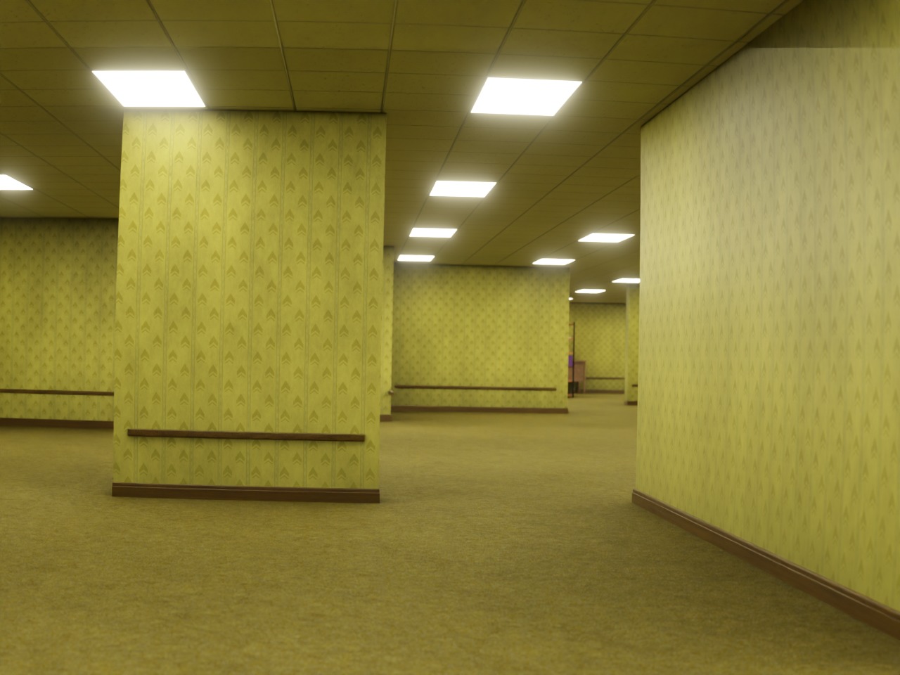 The Backrooms 3D model_11