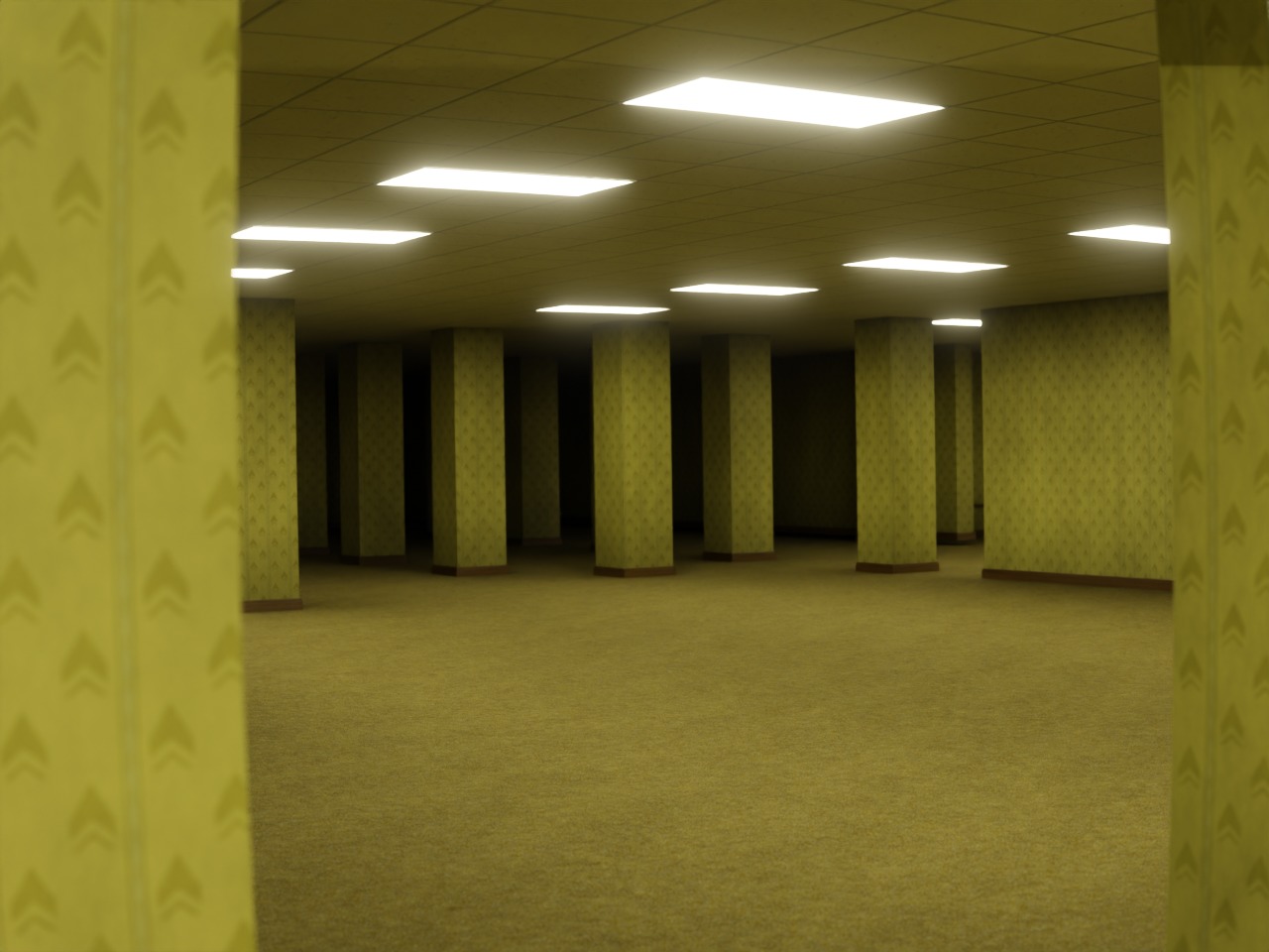 The Backrooms 3D model_1