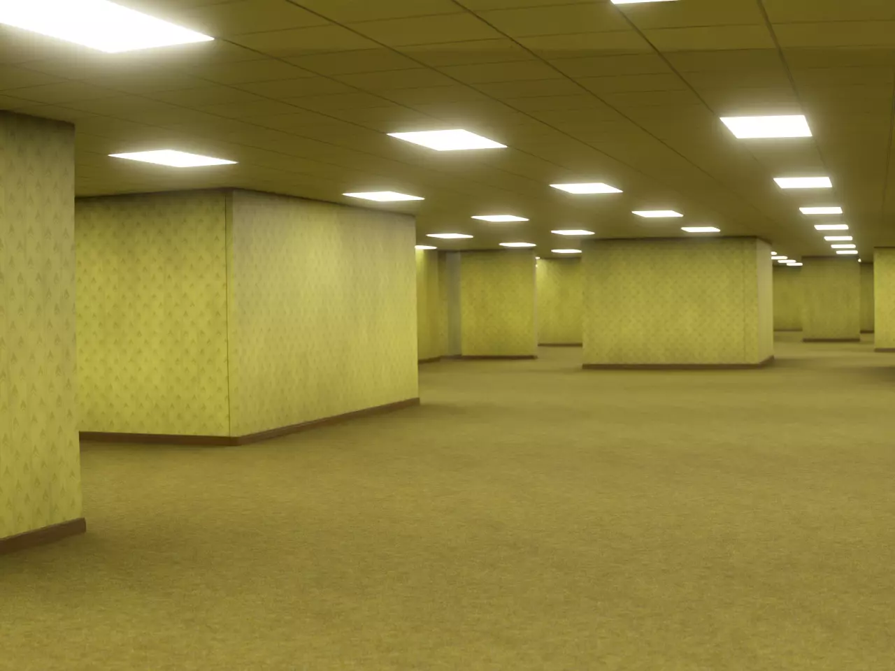 The Backrooms 3D model_0