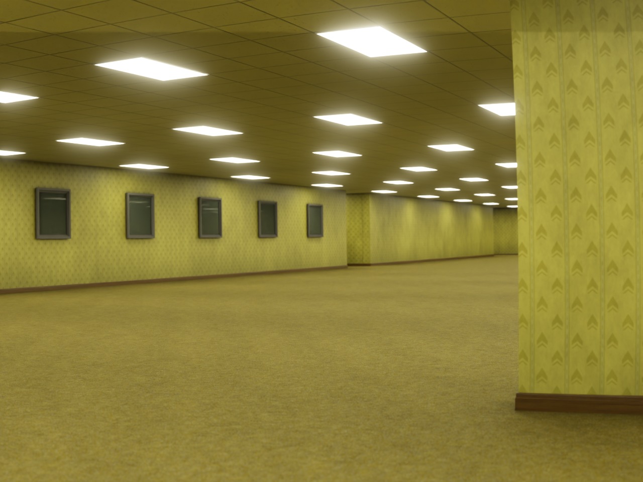 The Backrooms 3D model_5