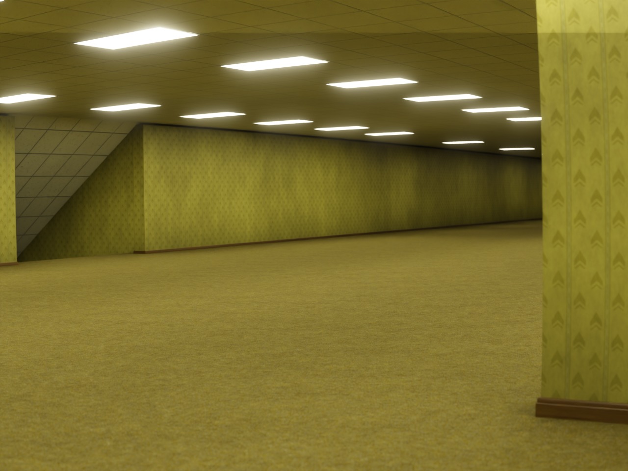 The Backrooms 3D model_2