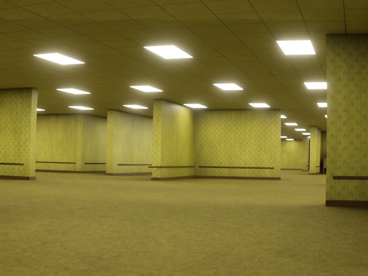 The Backrooms 3D model_10