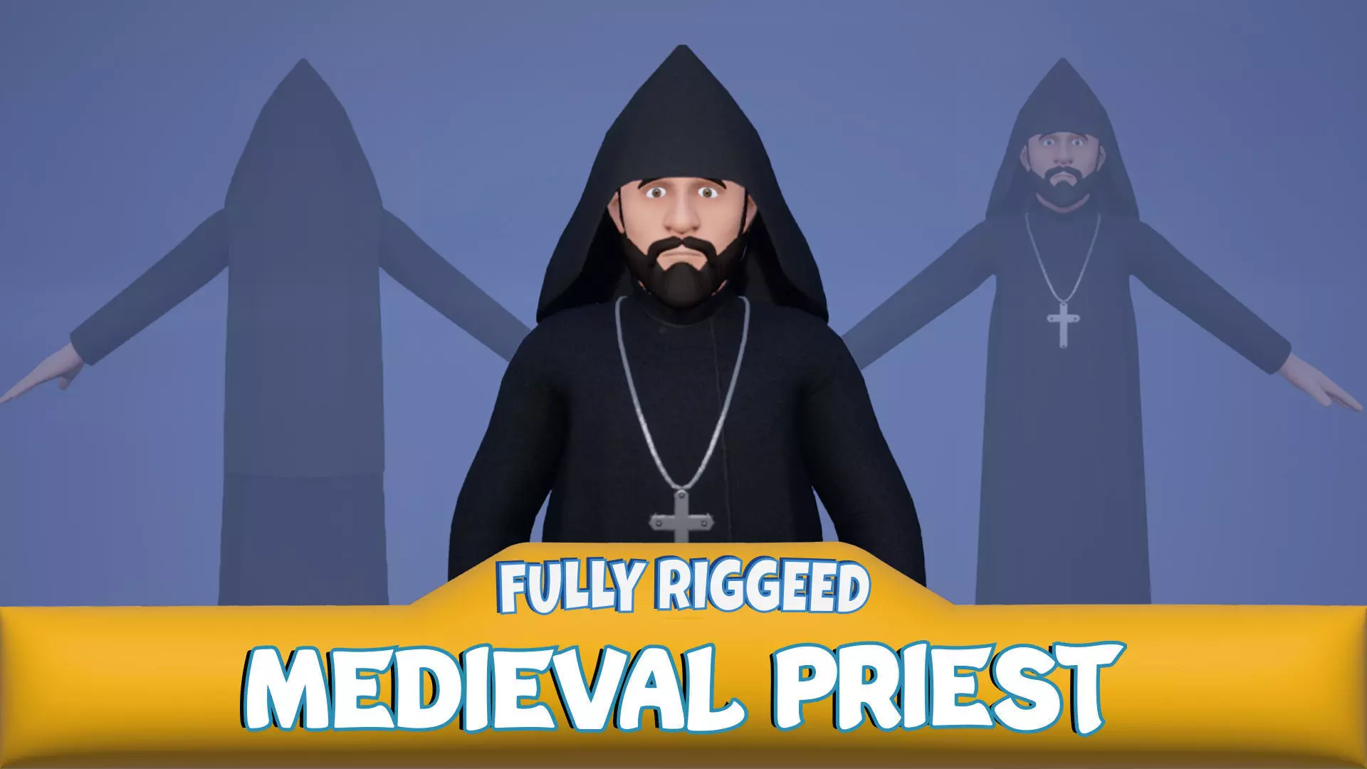 Medieval Priest 3D model