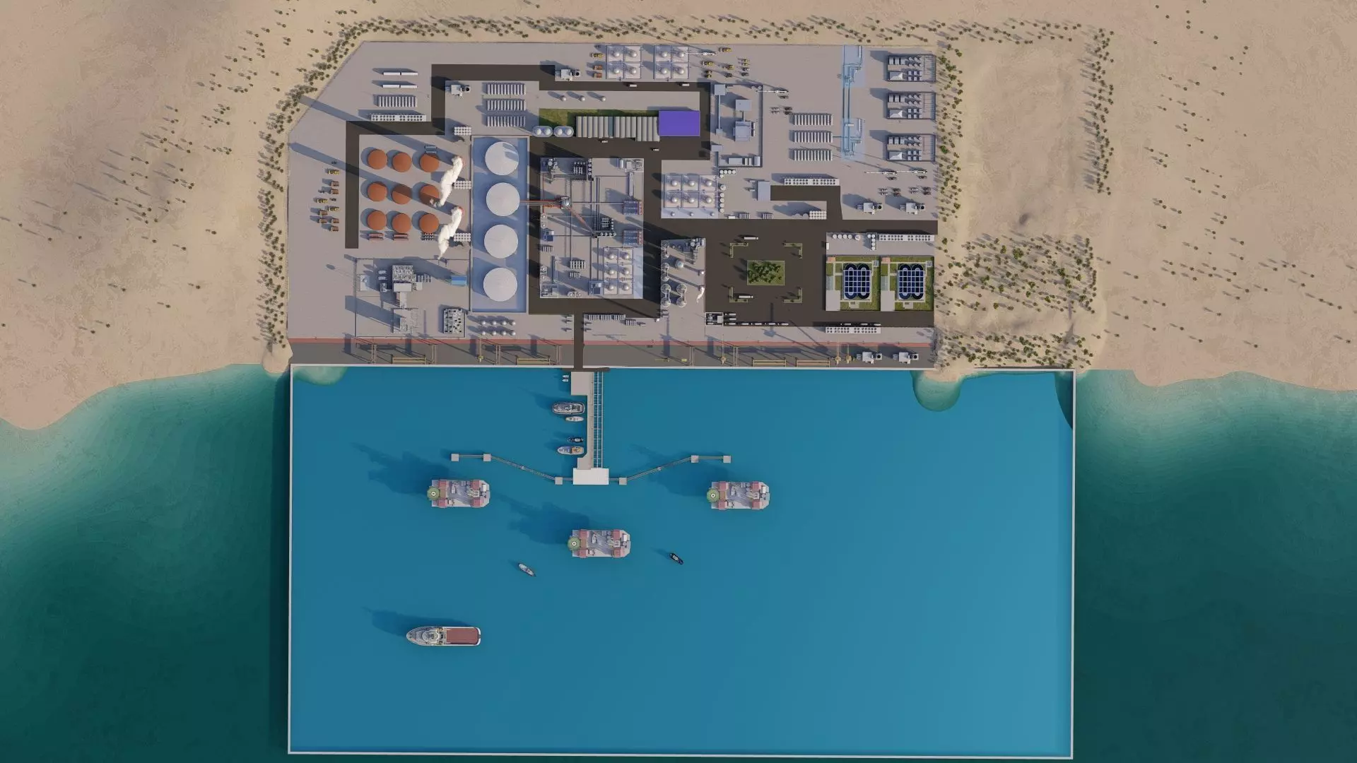 Petrochemical-Complex and Oil Gas Rig-Refinery power plant 3D model_44