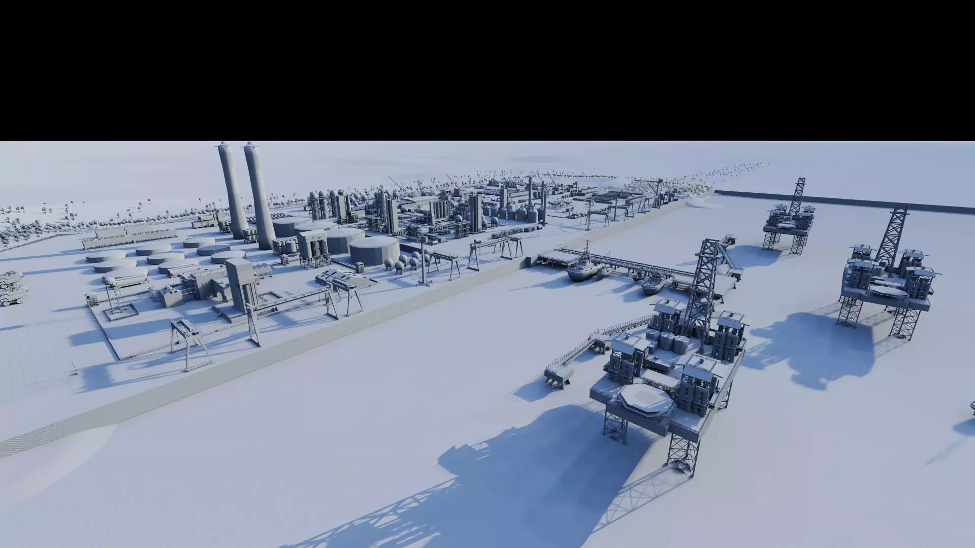 Petrochemical-Complex and Oil Gas Rig-Refinery power plant 3D model_36