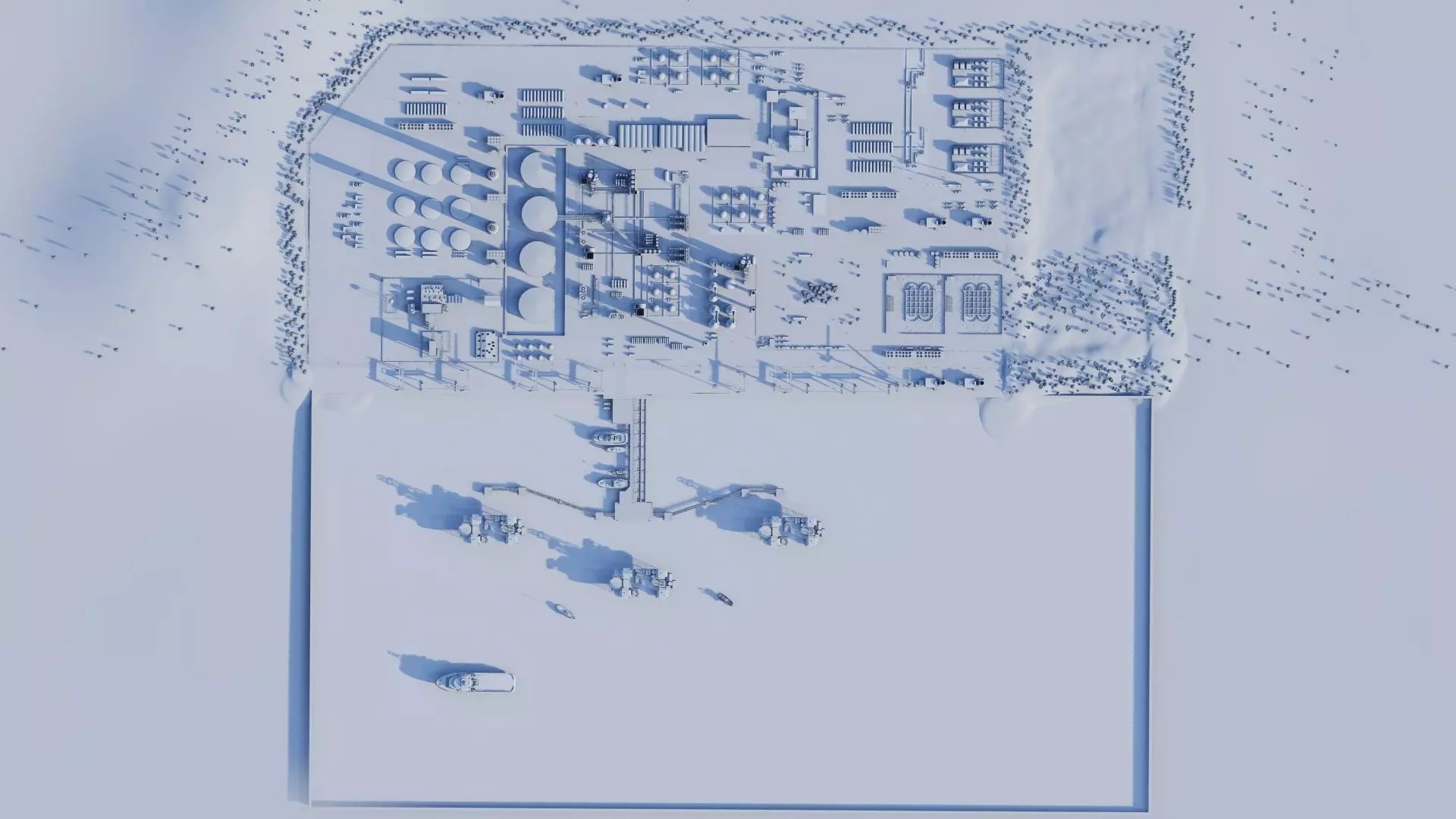 Petrochemical-Complex and Oil Gas Rig-Refinery power plant 3D model_26