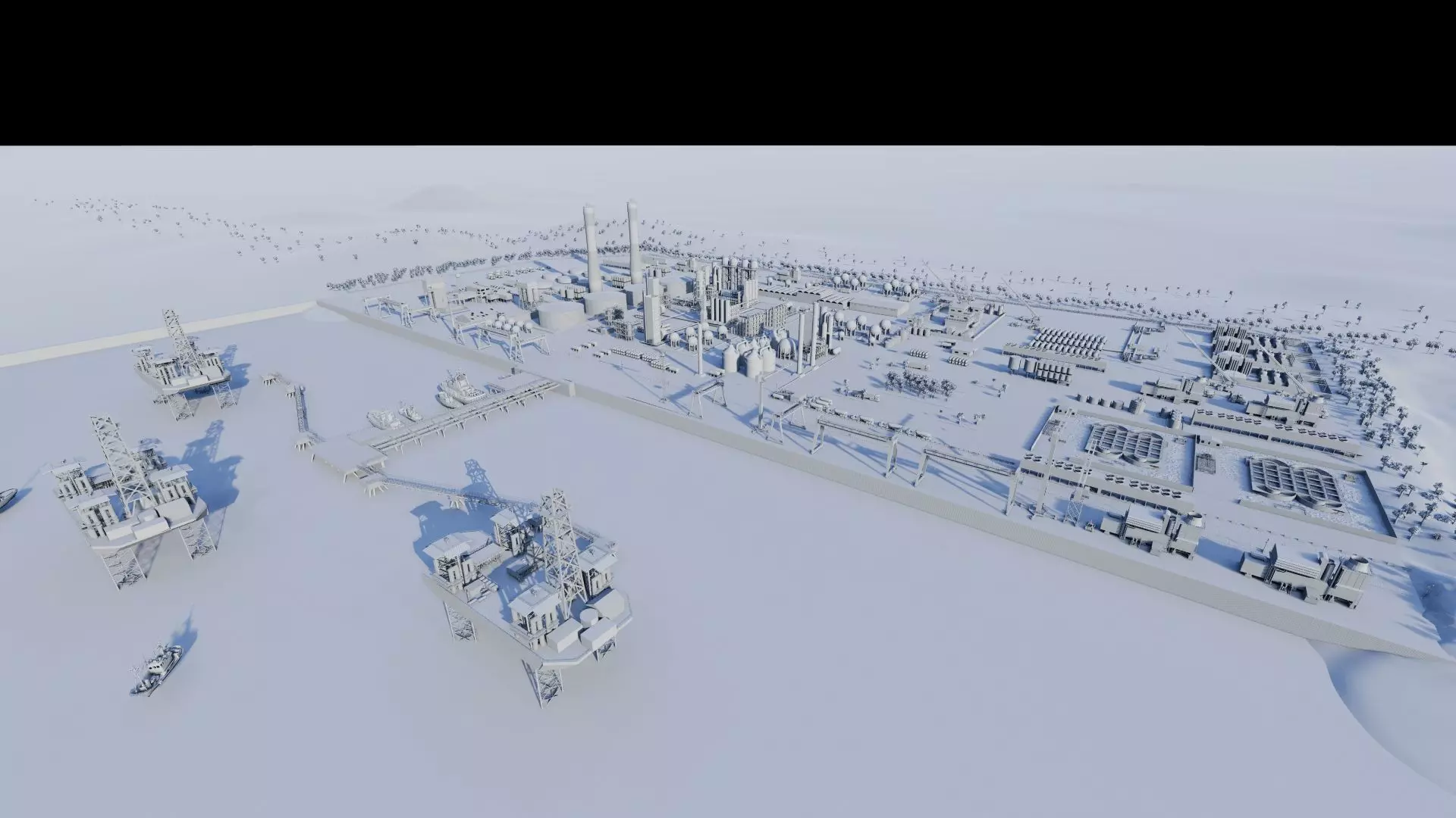Petrochemical-Complex and Oil Gas Rig-Refinery power plant 3D model_42