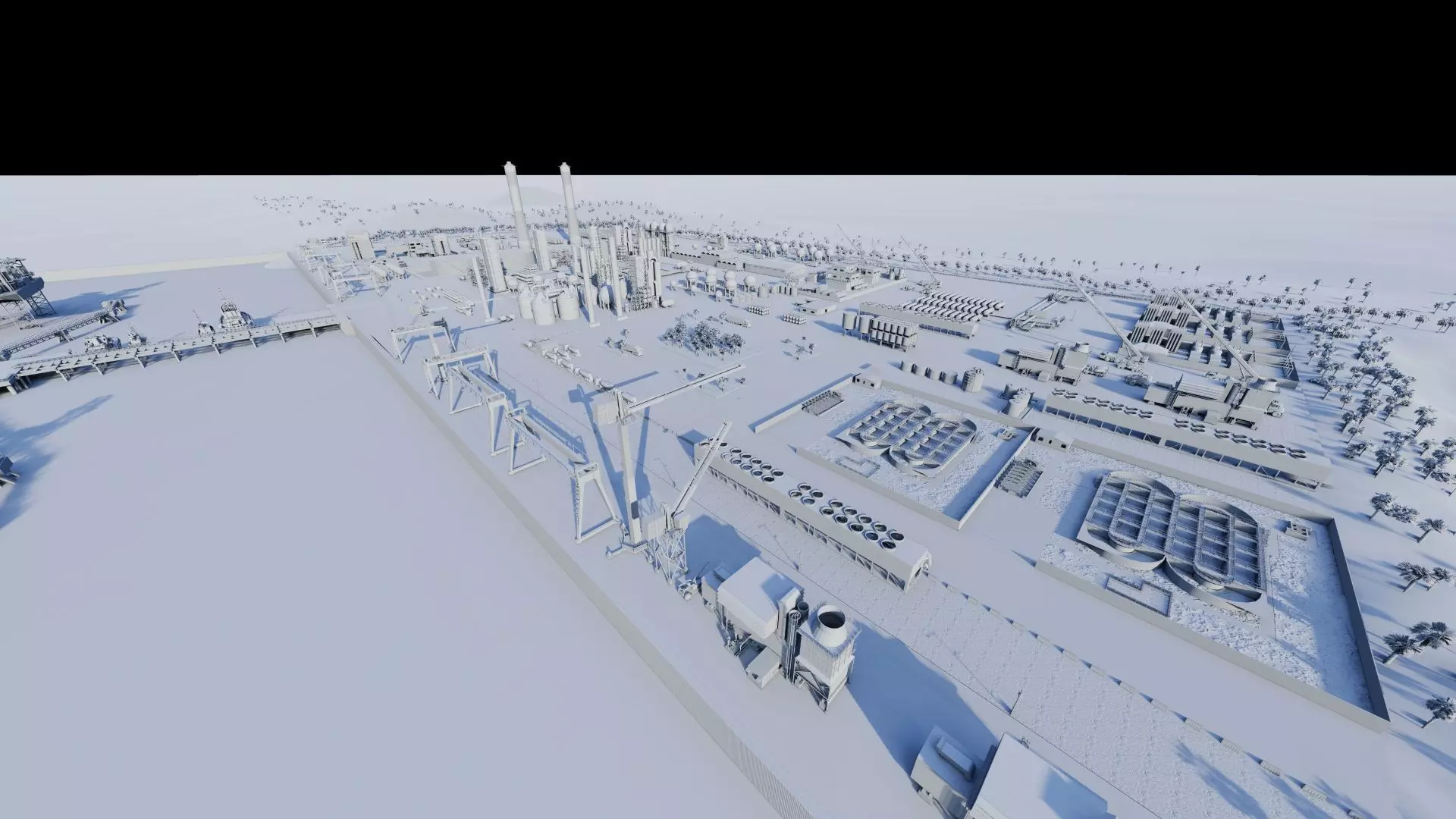 Petrochemical-Complex and Oil Gas Rig-Refinery power plant 3D model_28