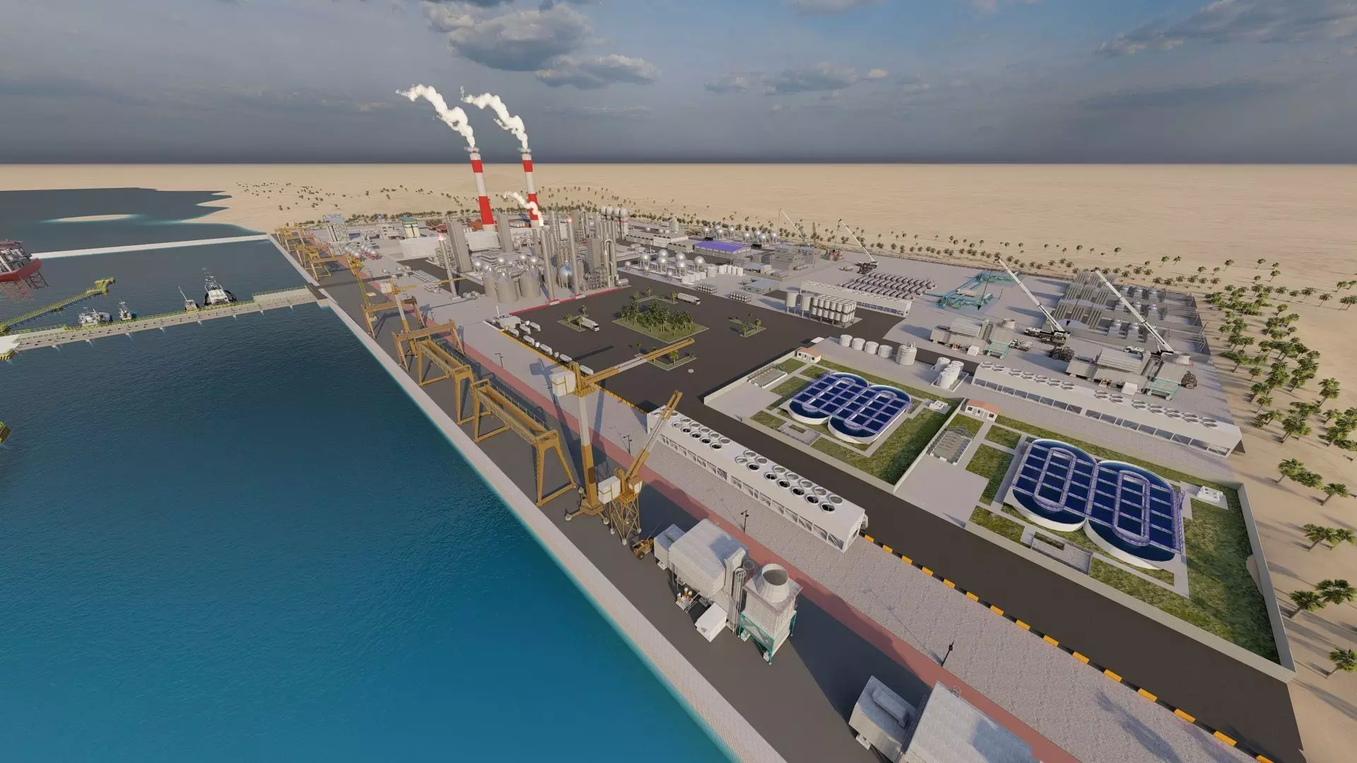 Petrochemical-Complex and Oil Gas Rig-Refinery power plant 3D model_7