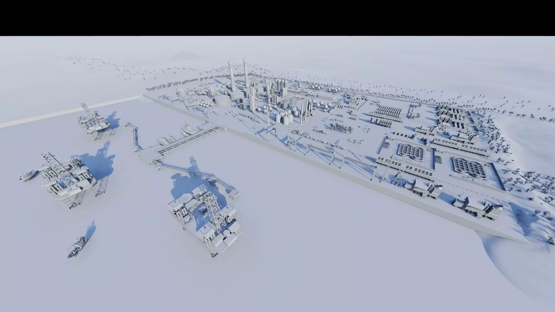 Petrochemical-Complex and Oil Gas Rig-Refinery power plant 3D model_20