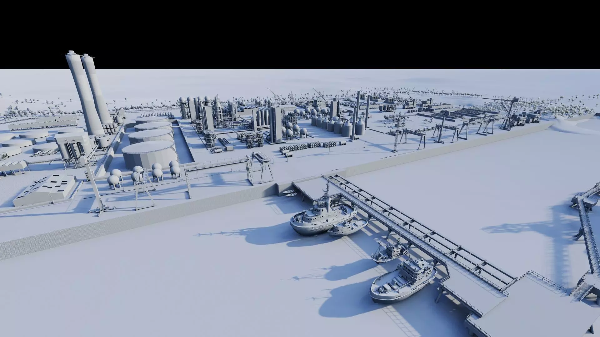 Petrochemical-Complex and Oil Gas Rig-Refinery power plant 3D model_40