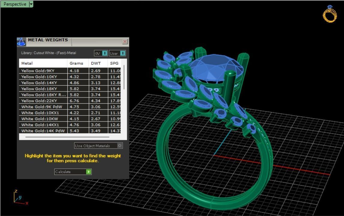 Vine ring 3D print model_3